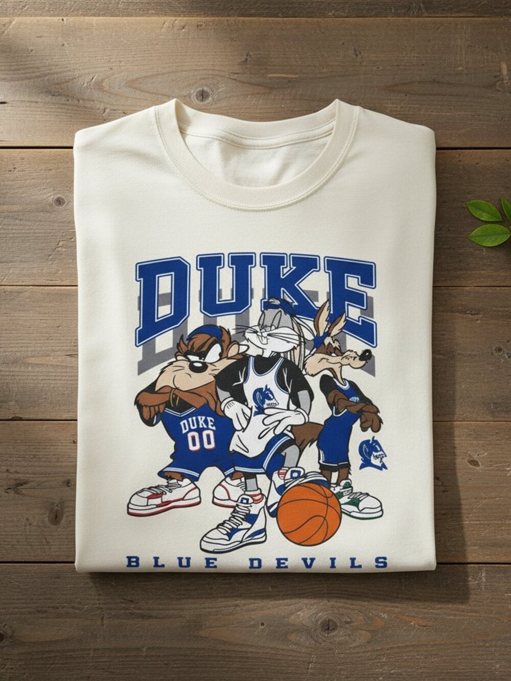 Duke Blue Devils Looney Tunes Vintage 90s Basketball Graphic Tee